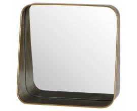 Štýlové retro zrkadlo 32x32 bronz