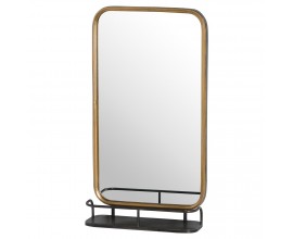 Industriálne bronzové zrkadlo s úložným priestorom