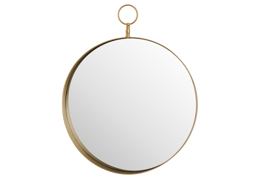 Atypické nástenné zrkadlo v bronzovej farbe