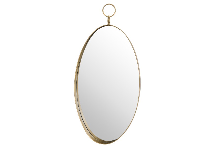 Atypické nástenné zrkadlo v bronzovej farbe