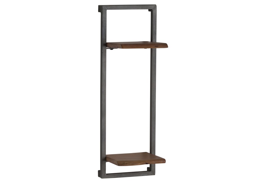 Jedinečná dizajnová polica zaujme kontrastom hladkého kovu a masívneho dreva