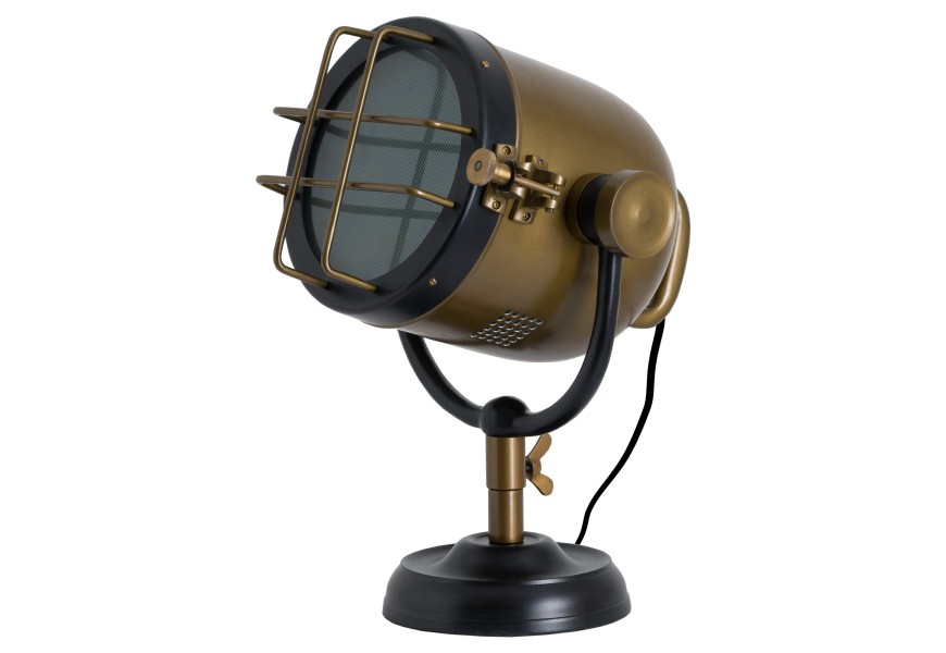 Industri&aacute;lna stoln&aacute; lampa Spotlight mosadzn&aacute;/čierna