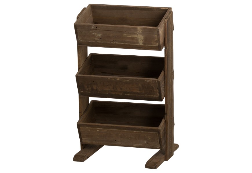 Rustik&aacute;lny reg&aacute;l z mas&iacute;vneho dreva 84cm