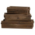 Tri praktické a štýlové úložné boxy z masívneho dreva
