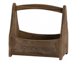 Rustikálna nádoba na víno z masívneho dreva