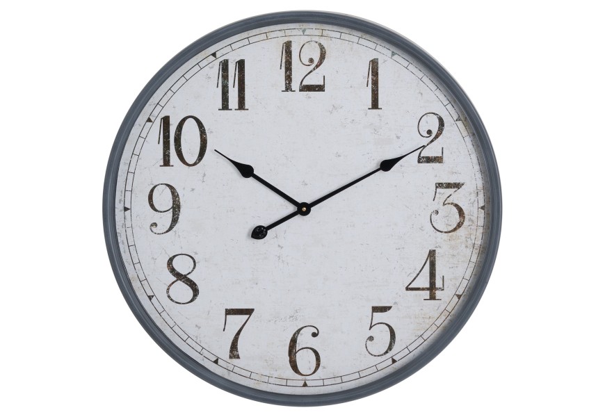 Veľké okrúhle hodiny s prvkami industriálneho a retro štýlu
