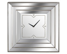Atypické štvorcové zrkadlové hodiny 60cm