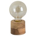 Dizajnová stolná lampa Monol z masívneho dreva