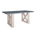 Exkluzívny  jedálenský stôl Alborán z masívneho dreva s prekríženými nohami