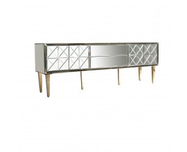 Dizajnový art-deco zrkadlový TV stolík Saanen