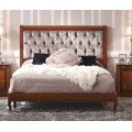 Luxusná rustikálna čalúnená manželská posteľ RUSTICA 135-180cm