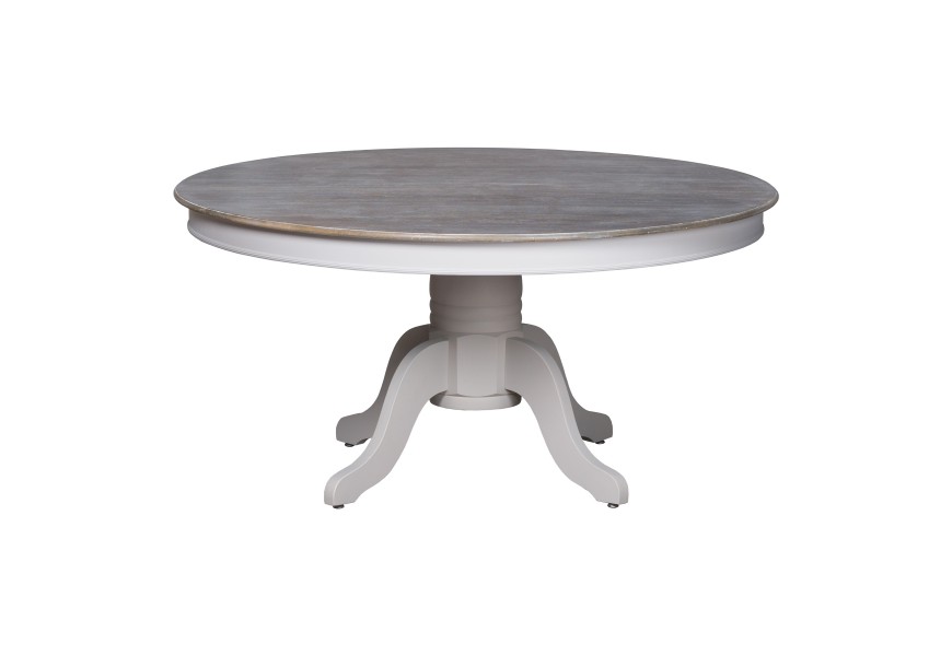 Dizajnový provensálsky okrúhly jedálenský stôl z masívu Liberty 150cm