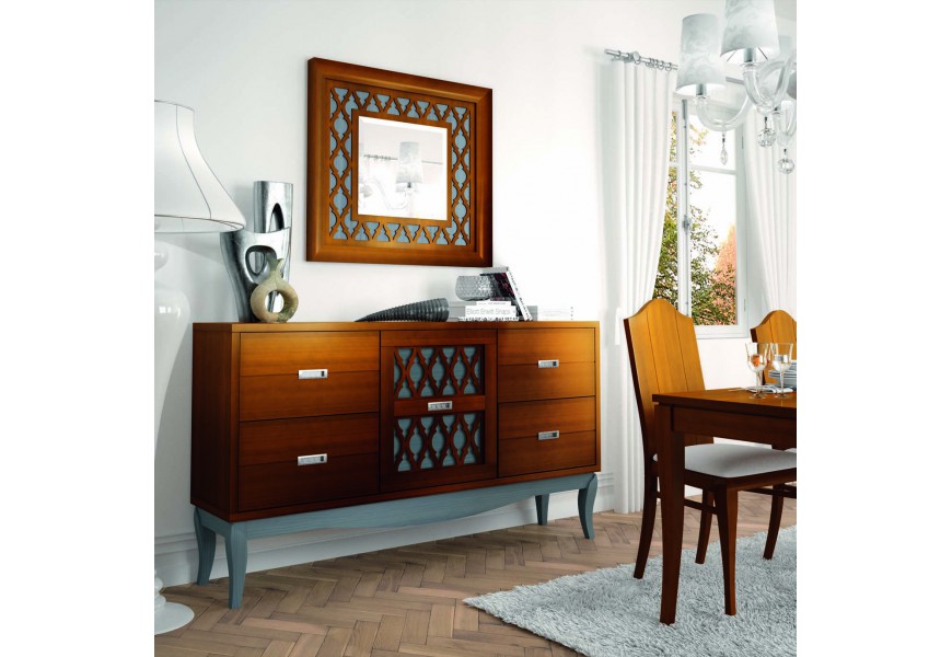 Luxusná štýlová komoda s dvierkami a zásuvkami BASILEA