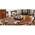 Luxusný rustikálny okrúhly rozkladací jedálenský stôl CASTILLA z masívu 115cm
