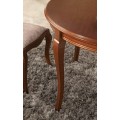 Luxusný rustikálny okrúhly rozkladací jedálenský stôl CASTILLA z masívu 115cm
