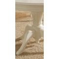 Okrúhly jedálenský stôl CASTILLA Chippendale biely