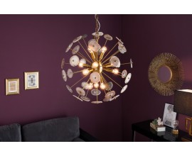 Závesný art-deco luster Zuria s polodrahokamom 60cm