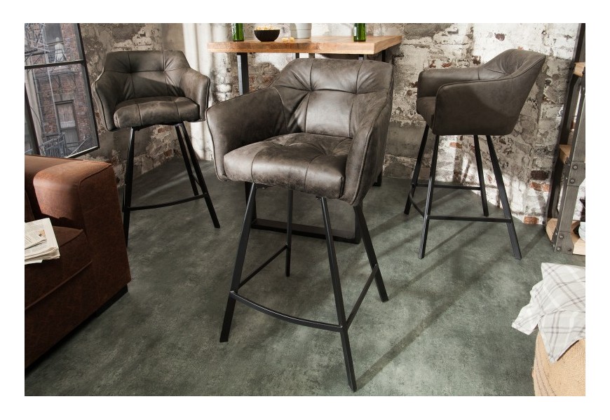 Štýlová stolička Ima v tmavosivej farbe