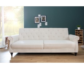 Béžová rozťahovacia chesterfield pohovka Viviane 220cm
