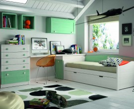 Luxusná detská izba Blanco Decape / Verde Agua