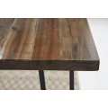 Jedálenský stôl z dreva a kovu Leeds 80cm štvorcový