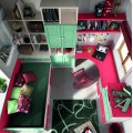 Luxusná detská izba Blanco Decape / Verde Agua / Coral