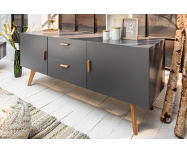 Štýlová nízka komoda Swen 160cm sivá