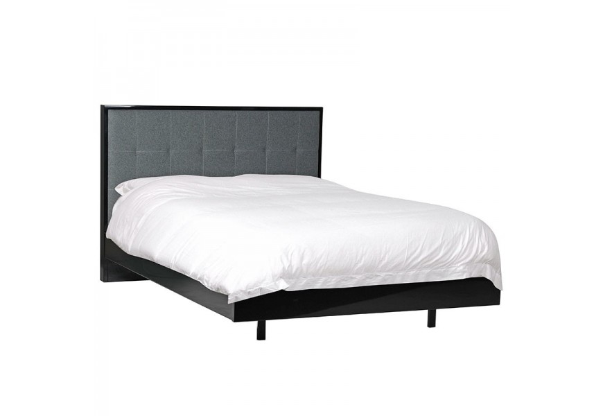 Moderná manželská sivo-čierna posteľ