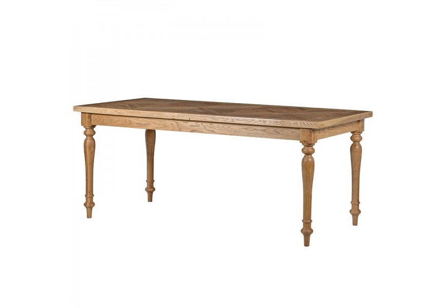 Jedinečný jedálenský stôl Madalyn z dubového dreva