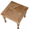 Jedinečný príručný stolík z dubového dreva v hnedej farbe
