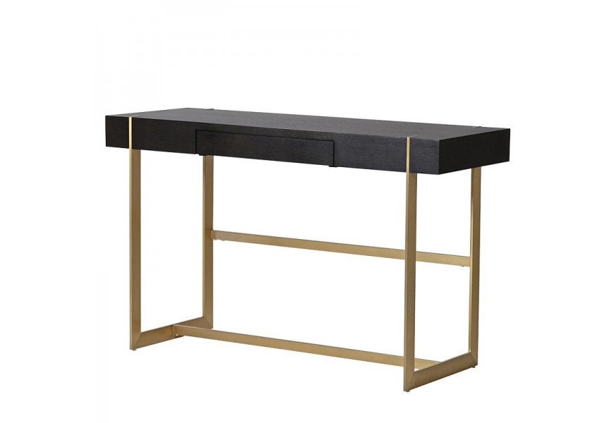 Jedinečná konzola Dawson v čierno-zlatej farbe