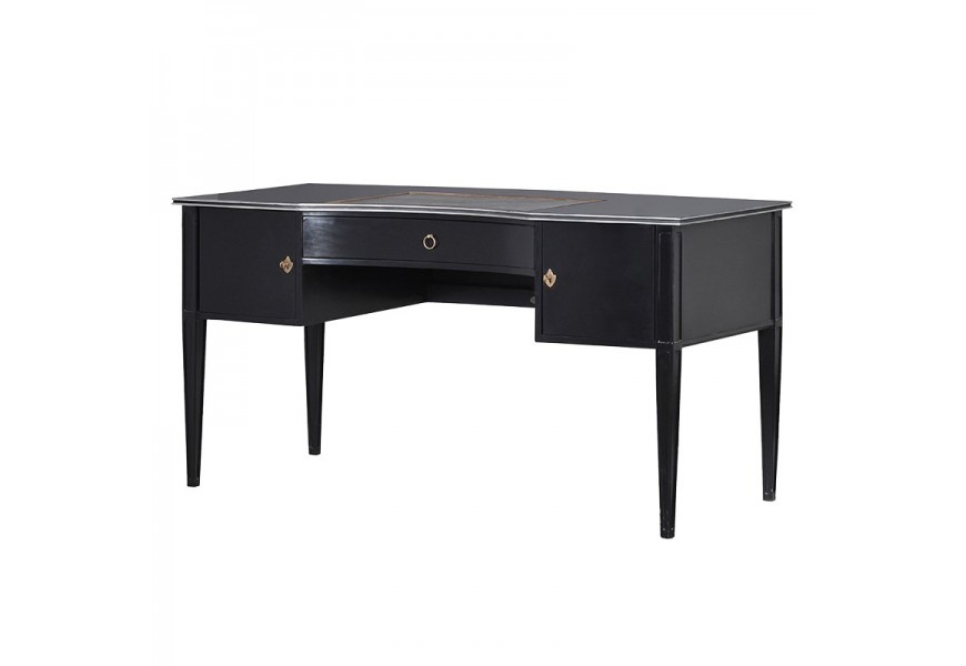 Wielton Nero luxusný obdĺžnikový čierny pracovný stôl