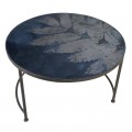 Dizajnový vintage konferenčný stolík Dawson modrý