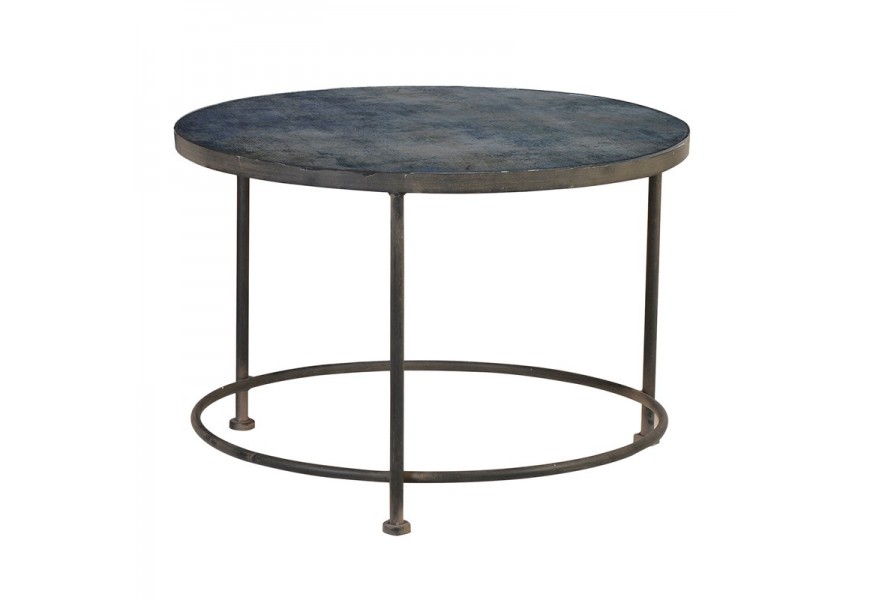 Štýlový vintage konferenčný stolík Dawson sklenený