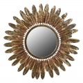 Štýlové art-deco zrkadlo Orenette kruhového tvaru 78cm