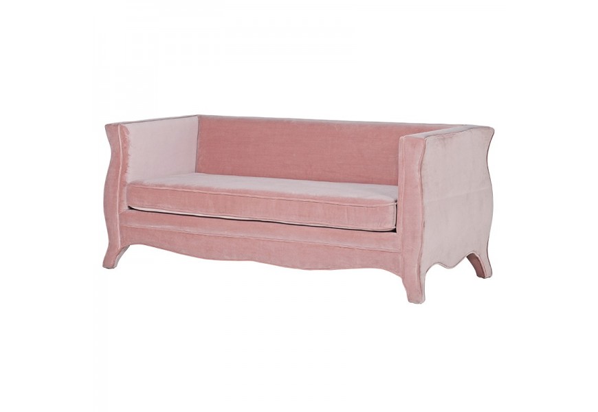 Luxusná retro starorúžová dvojsedačka Virginie s vysokými opierkami na ruky