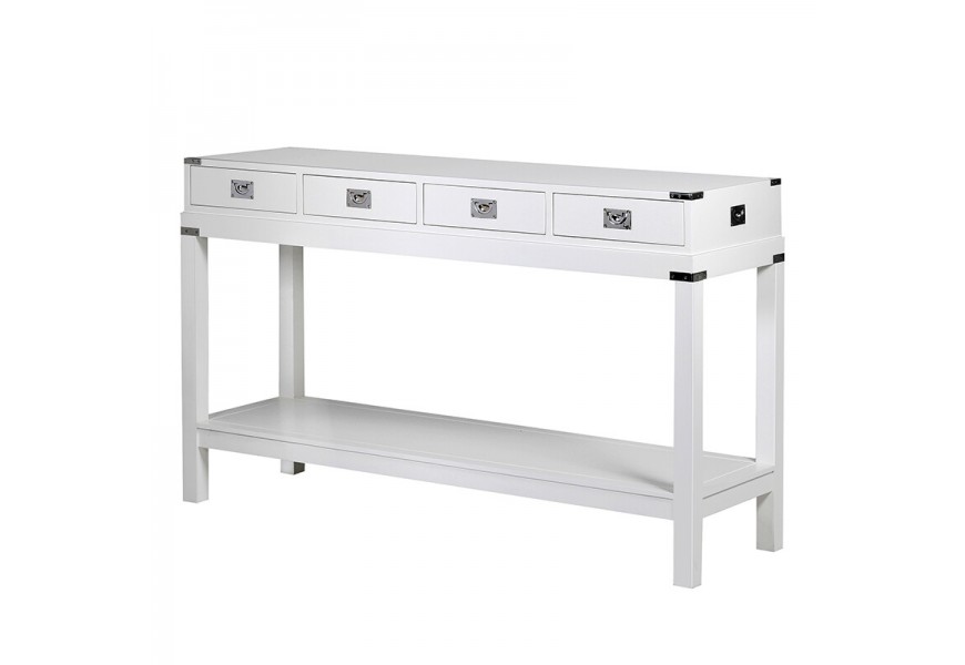 Luxusná art-deco konzola Wielton Blanc so 4 zásuvkami