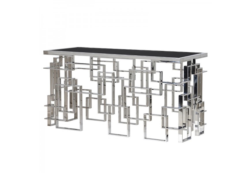 Moderná Art-Deco konzola chrómová Oriane 150cm