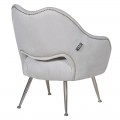 Moderné sivé kreslo s vybíjaným detailom