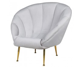 Exkluzívne Art-deco kreslo Oriane Beige 100cm