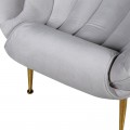 Exkluz&iacute;vne Art-deco kreslo Oriane Beige 100cm