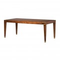 Luxusný vidiecky jedálenský stôl z masívneho prírodneho dreva Dark Rich hnedý