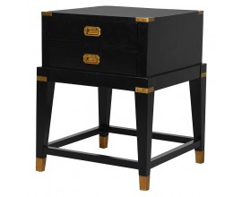 Art-deco luxusný nočný stolík Wielton Oro čierny