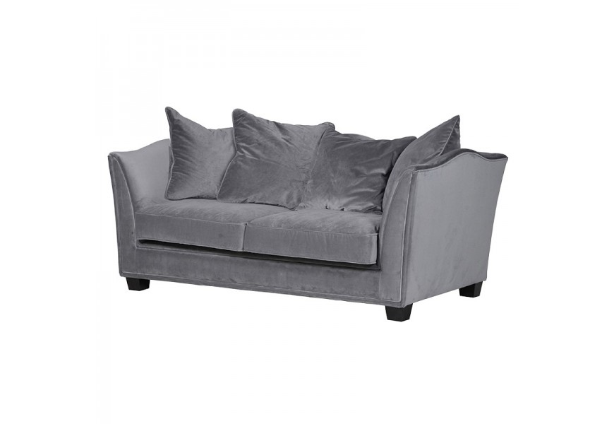 Exkluzívna dizajnová sedačka Thieny Gris v sivej farbe so 4 vankúšmi na opretie chrbta