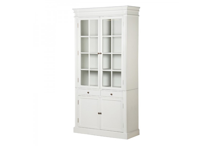 Luxusná provensálska biela vitrína z masívu Amarante biela