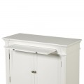 Exkluzívny príborník v bielom prevedení z masívu Amarante s vysúvacou doskou a dvomi dvierkami