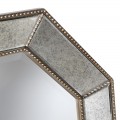 Luxusné zrkadlo s kovovým rámom v tvare oktagonu Faustine