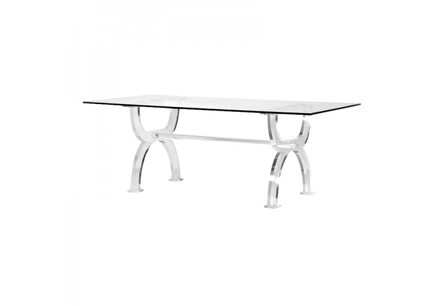Moderný luxusný konferenčný stolík Eglantine sklenený 210 cm