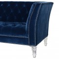 Luxusná modrá chesterfield sedačka Pellia Azul 206 cm
