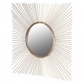 Luxusné art-deco zrkadlo so zlatým rámom v tvare lúčov Janina 130cm